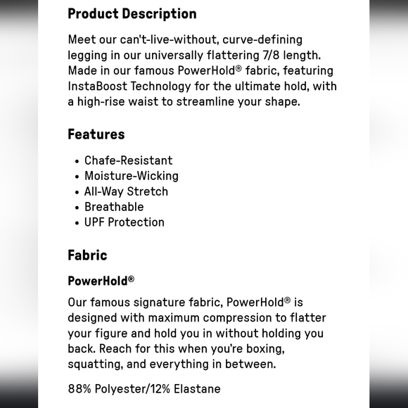 FABLETICS Blue Violet Define PowerHold High-Waisted 7/8 Moisture Wick Leggings - Picture 7 of 7